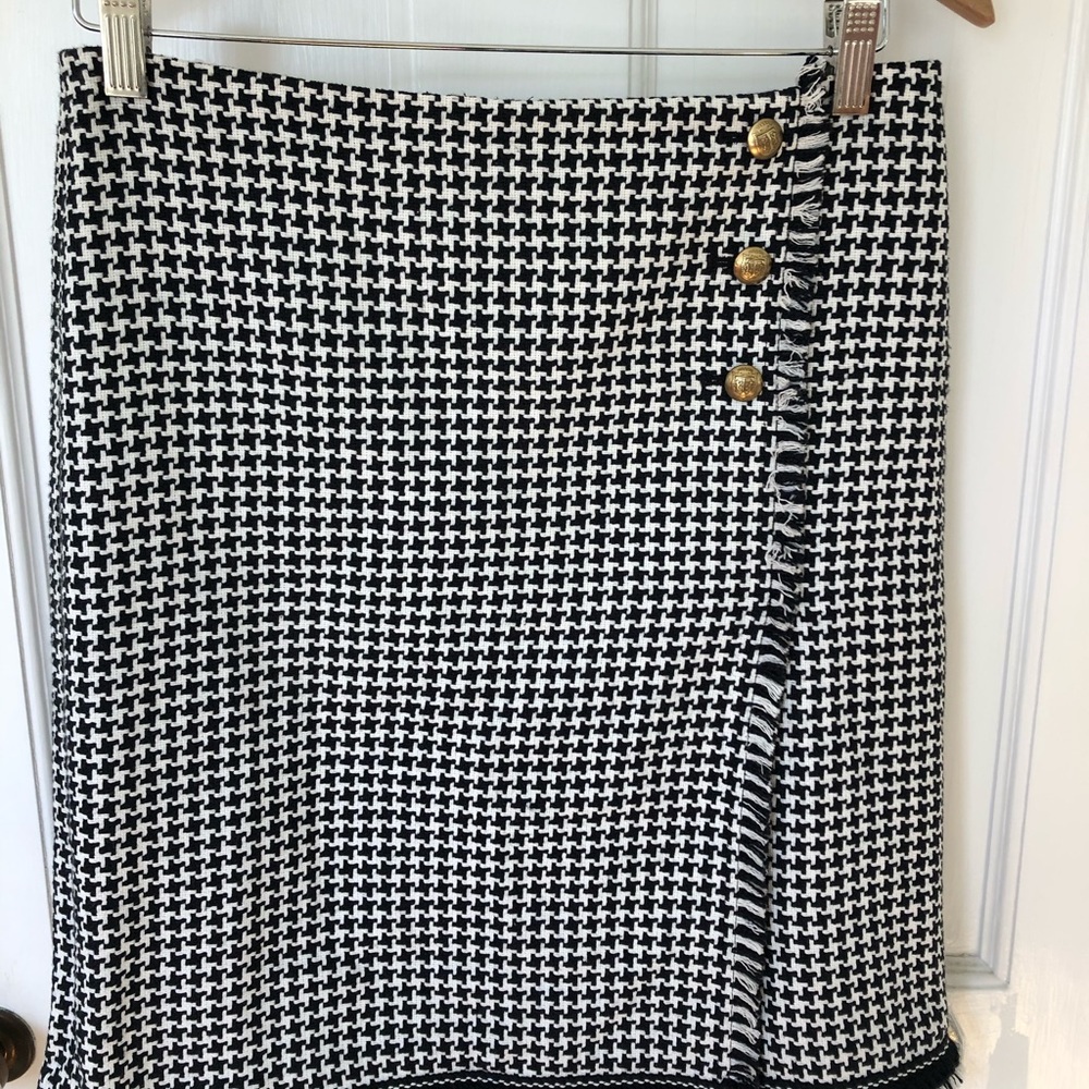 Talbots Petite Houndstooth Skirt - size 6P